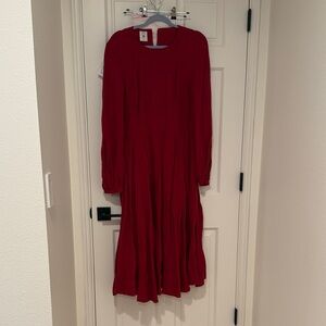 Son de Flor Scarlett dress in red poppy, size S